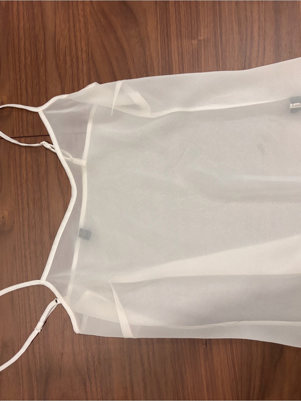 Sheer White Spaghetti Strap Cami